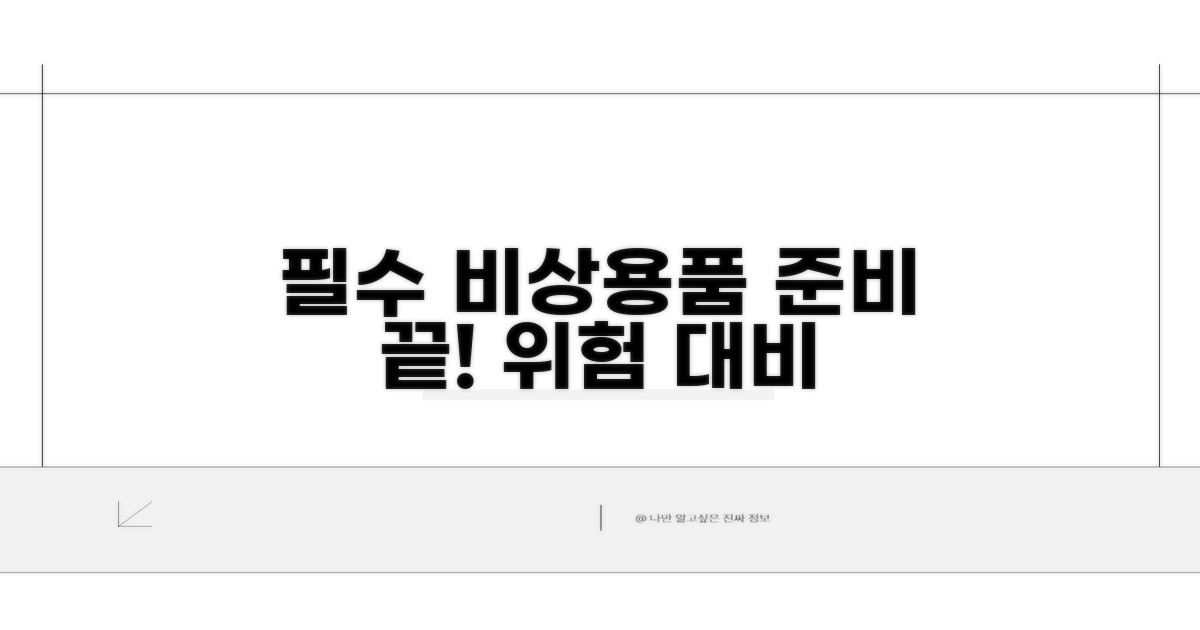 위험 대비 필수 비상용품 준비