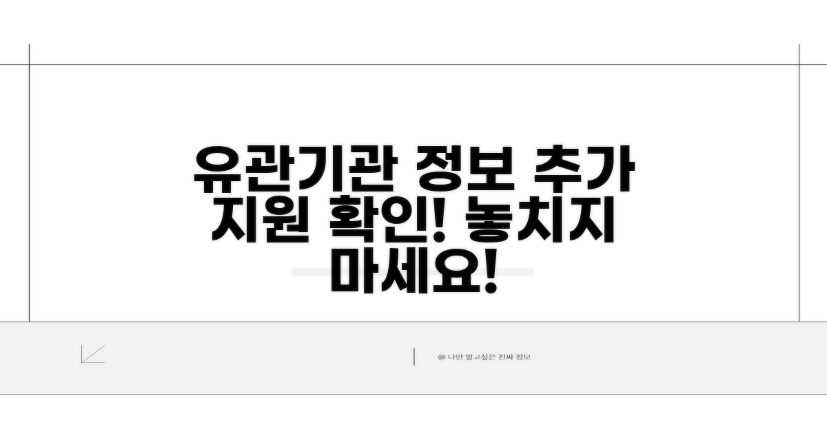 유관기관 정보와 추가 지원 확인