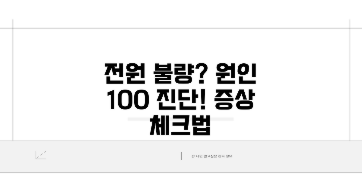 전원 안 켜짐 원인 진단과 증상 체크