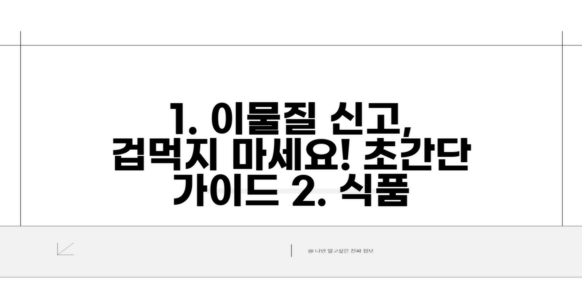 식품 이물질 신고 절차, 쉽게 따라하기