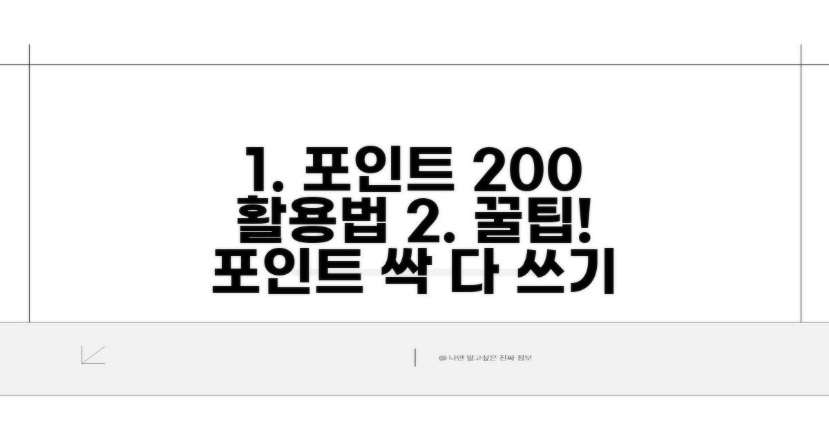 효율적인 포인트 사용법