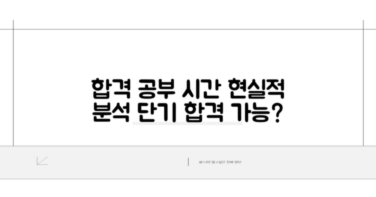 현실적인 합격 공부 시간 분석