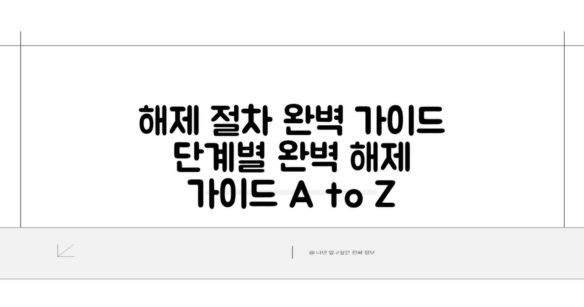 단계별 해제 절차 완벽 가이드