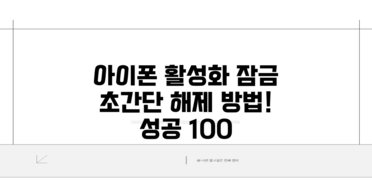 아이폰 활성화 잠금 해제 방법