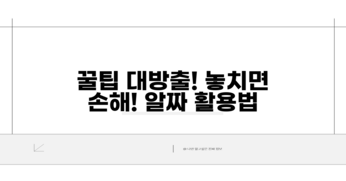 놓치면 후회! 알짜 활용 꿀팁 모음