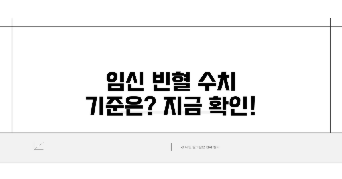 임신 빈혈 수치 기준 확인