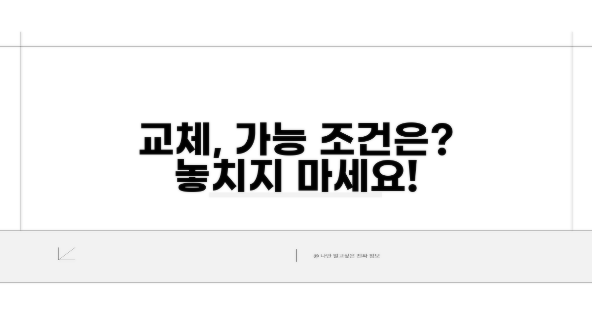 교체 신청 가능한 구체적 조건