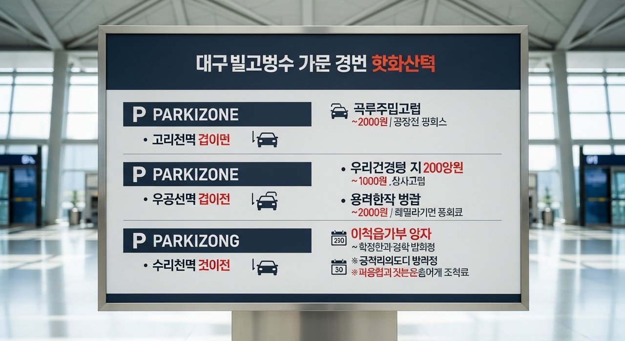 대구공항 주차요금 저렴한 곳 추천: 대구국제공항 주차장 할인 정보 총정리 꿀팁