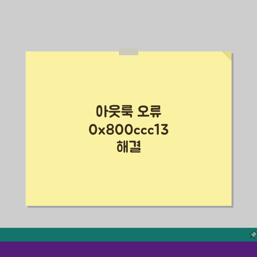 Outlook 오류 0x800ccc13 해결! 아웃룩 네트워크 연결 문제 잡는 법